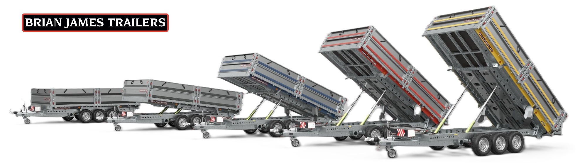 Nejkvalitnější sklápěcí přívěsy Brian James Trailers